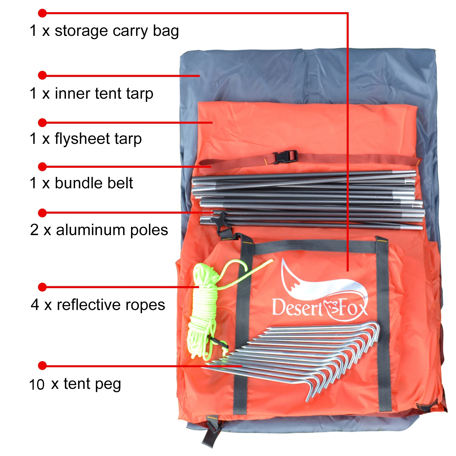 Desert Fox 1 Person Hiking Tent Backpack Travelling Camping Single Tents 3 Seasons Lightweight for Bicycling Hunting Climbing