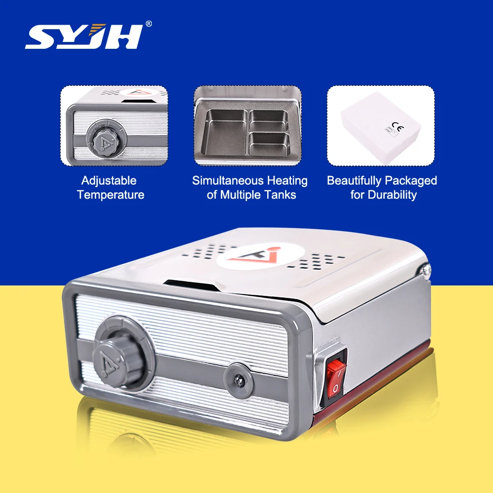 

SYJH Dental Wax Heater Multifunctional 3-slot Wax Melting Pots Wax Melting Device Dentistry Technician Laboratory Equipment