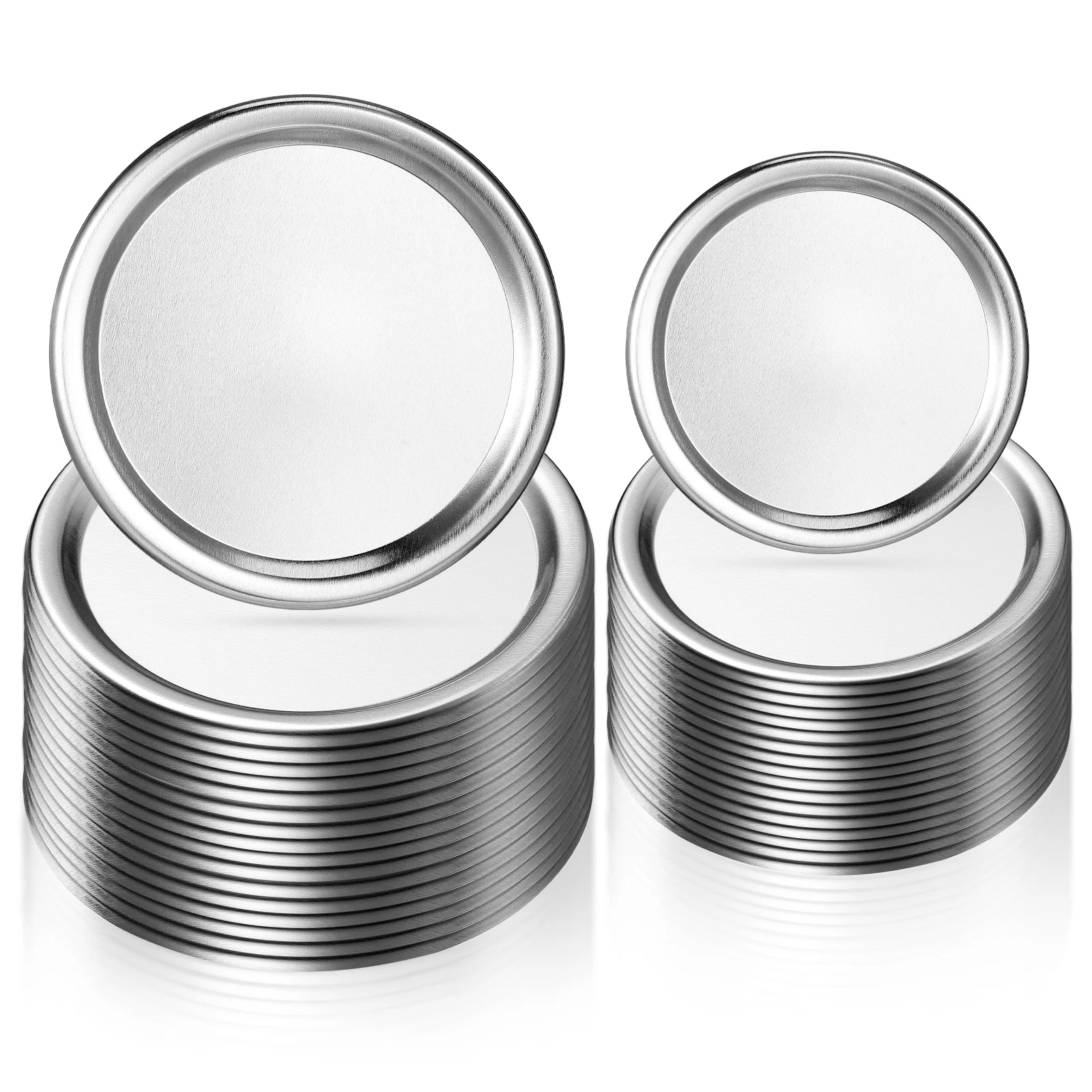 

48 Pcs Mason Cup Lids Canning Jar Wide Mouth Tinplate Sealer Reusable Bottles Decorative Storage Food Preservation