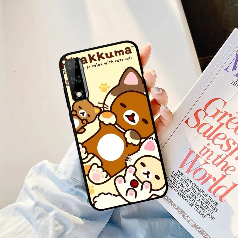 Cute Cartoon R-Rilakkuma Phone Case For Huawei Y9 6 7 5 Prime Enjoy 7s 7 8 plus 7a 9e 9plus 8E Lite Psmart Shell