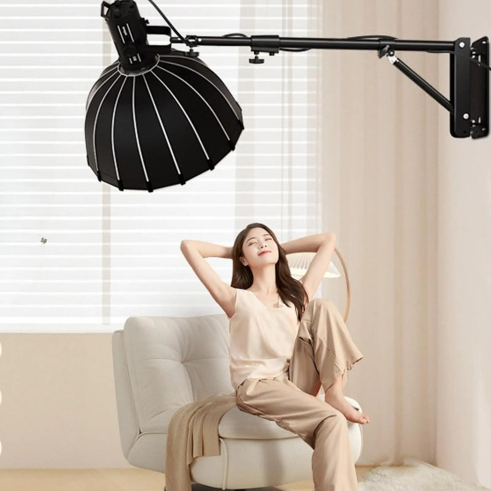 

Wall Mount Light Stand Wall Light Holder with Screw Kit Rustproof Aluminum Alloy