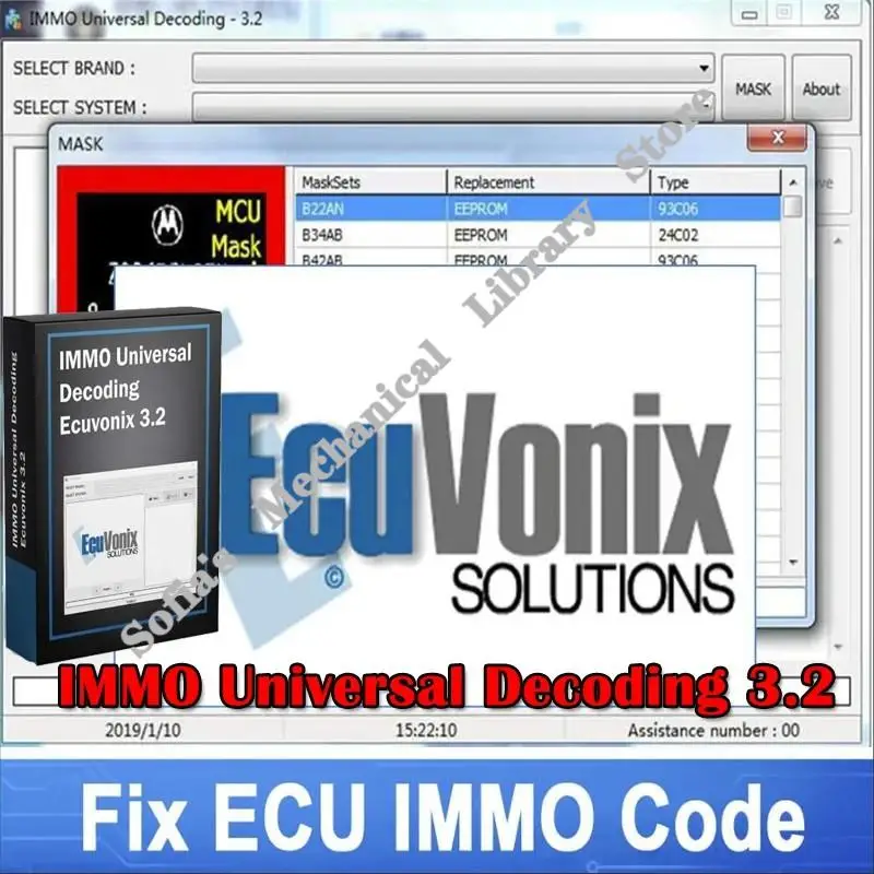 EcuVonix 3.2 Unlimited Crack IMMO Universal Decoding 3.2 with free keygen IMMO Service Tool V1.2 Both Car Diagnostic Software