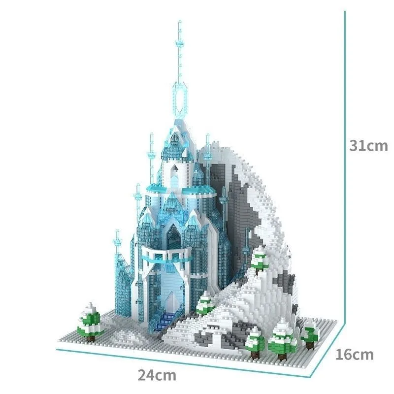 

Disney Frozen Castle Micro Particle Building Blocks - High Difficulty Construction Puzzle Toy for Girls Birthday Gift