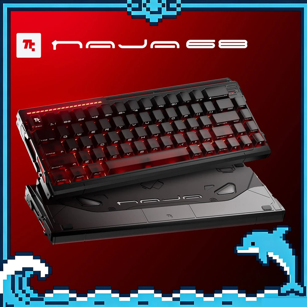 TickType NAJA68 Magnetic Switch Mechanical Keyboard Wired 8000Hz 0.005mmRT Aluminium Alloy Gaming Keyboard PC Accessories
