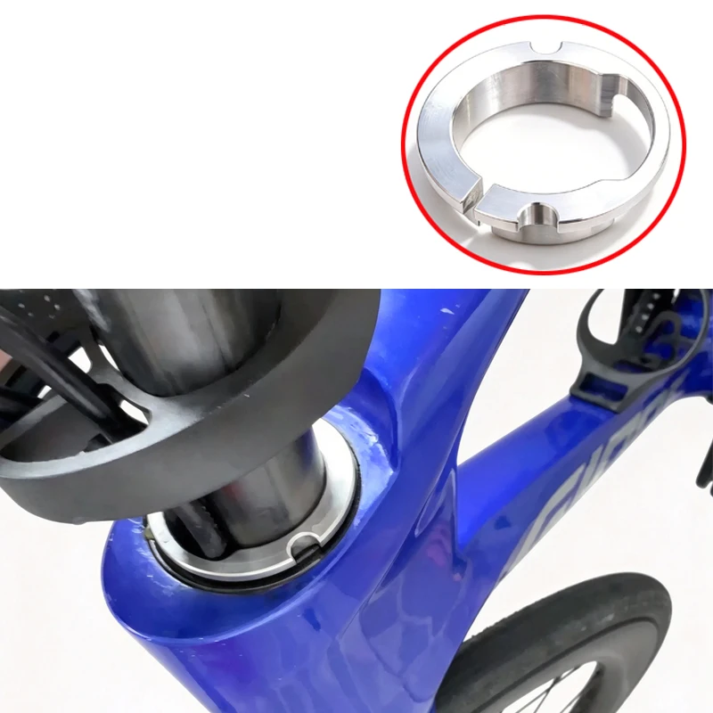 1PC PP Headset Compression Ring For GIANT Propel / 10th TCR ADV PRO & SL D-shaped Fork Eliminate Fork Rattle & Prevent Fork Bite