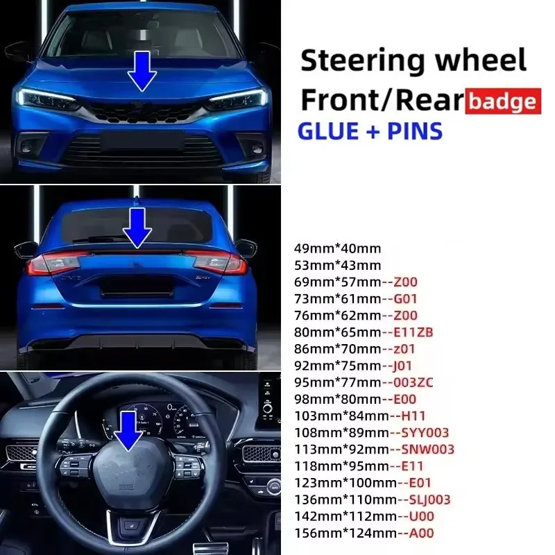 

Автоаксессуары 3D ABS автомобильный логотип для Honda передняя головка гриль капот эмблема задний хвостовой бампер багажник багажник Honda красная эмблема