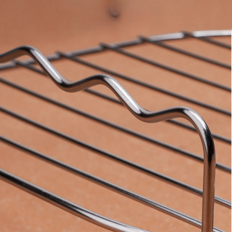 Air Electric Fryer Accessories Stainless Steel Double Layer Grill Rack Steam Rack Air Fryer Rack view 3