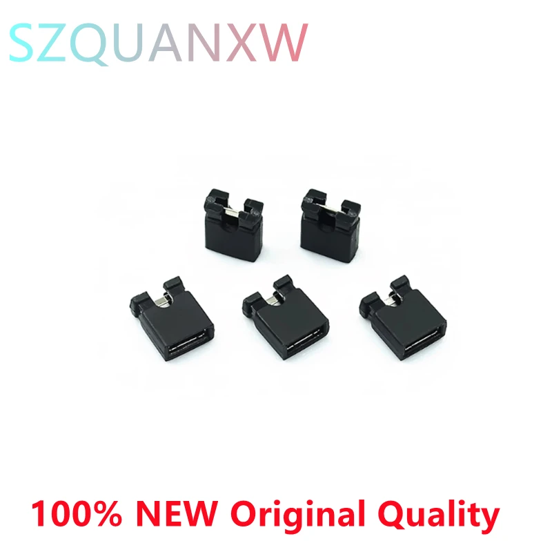 50PCS 2.54mm Pitch Jumper cap/short circuit cap spacing Short Type 2.54 connector row stitch short link jumper