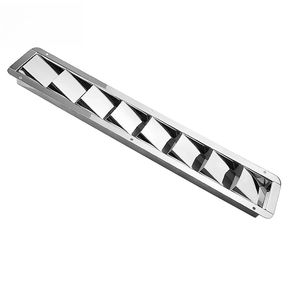 304 Stainless Steel 8-Slot Marine Air Louver Vent Grille – Corrosion-Resistant & Durable Ventilation Cover for Boats & Yachts