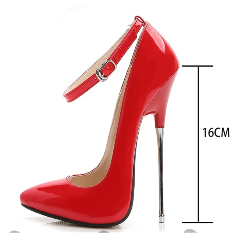 Women Sexy High 16cm heels Supply Nightclubs Plus Size high-heeled Shoes T-stage Catwalk Red Sexy Heels