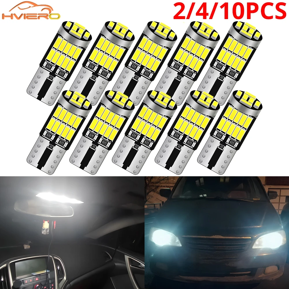

2/4/10Pcs T10 4014 26SMD W5W 194 501 Led Canbus Car Light Bulb License Plate Lighting Interior Dome Door Lamp Auto Accessories