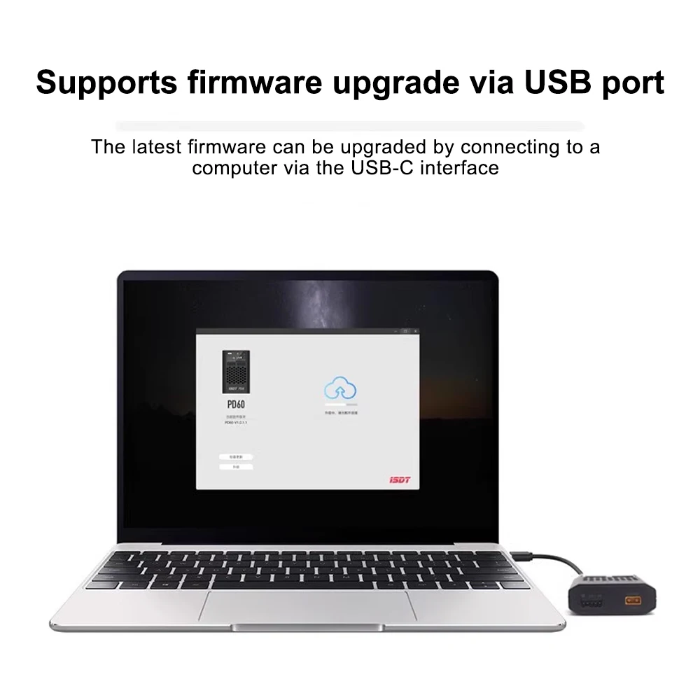 ISDT URUAV PD60 60W 6A Type-C Input Battery Balance FPV Charger for 1-4S Lipo Battery RC Drone Quadcopter Multirotor