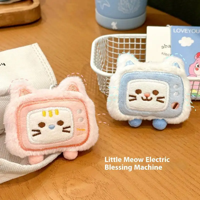 Simpatico cartone animato TV gatto peluche decorazione portachiavi ciondolo gatto Kawaii bambola di pezza giocattoli zaino ciondolo ornamento accessori regali