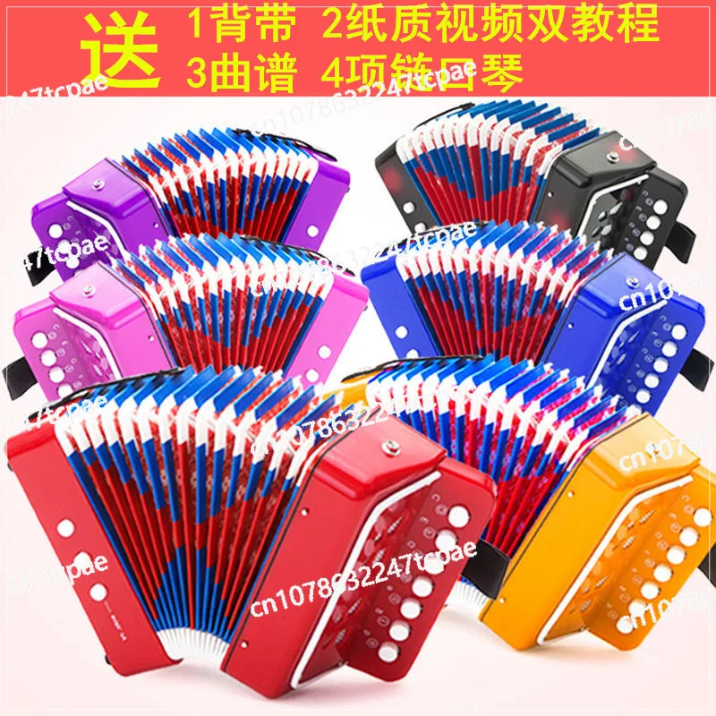 

Tiani Accordion детский студенческий Bayan Hand Pull профессиональный музыкант для начинающих, играющих введение, мини-игрушка