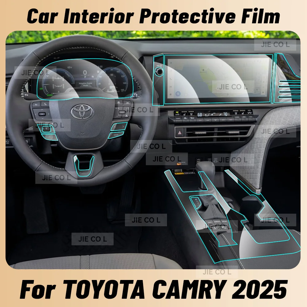 

Для TOYOTA CAMRY 2025 устойчивая к царапинам салон автомобиля прозрачная пленка из ТПУ центральная консоль приборная панель навигационная защитная наклейка