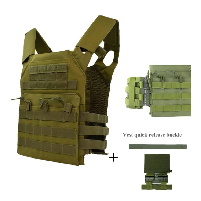 JPC Tactical Vest Plate Carrier Molle Vest  Hunting Accessories Military Equipment with Quick Release Buckle Military Gear 2pcs