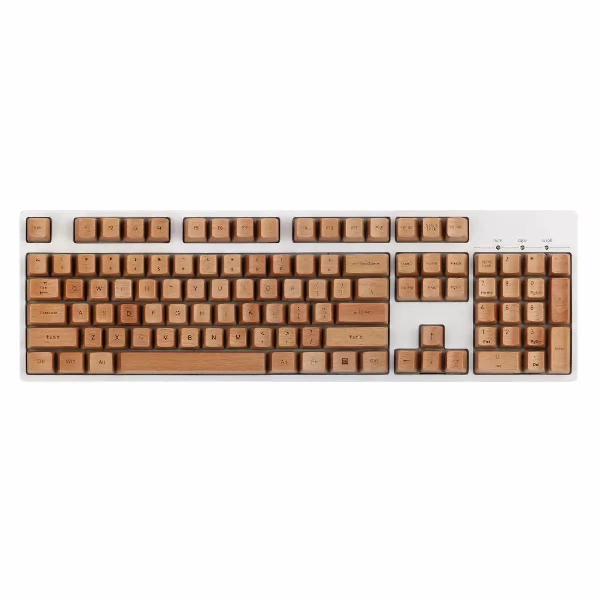 Solid wood full set, walnut and rosewood, custom engraved personalized keycaps OEM height