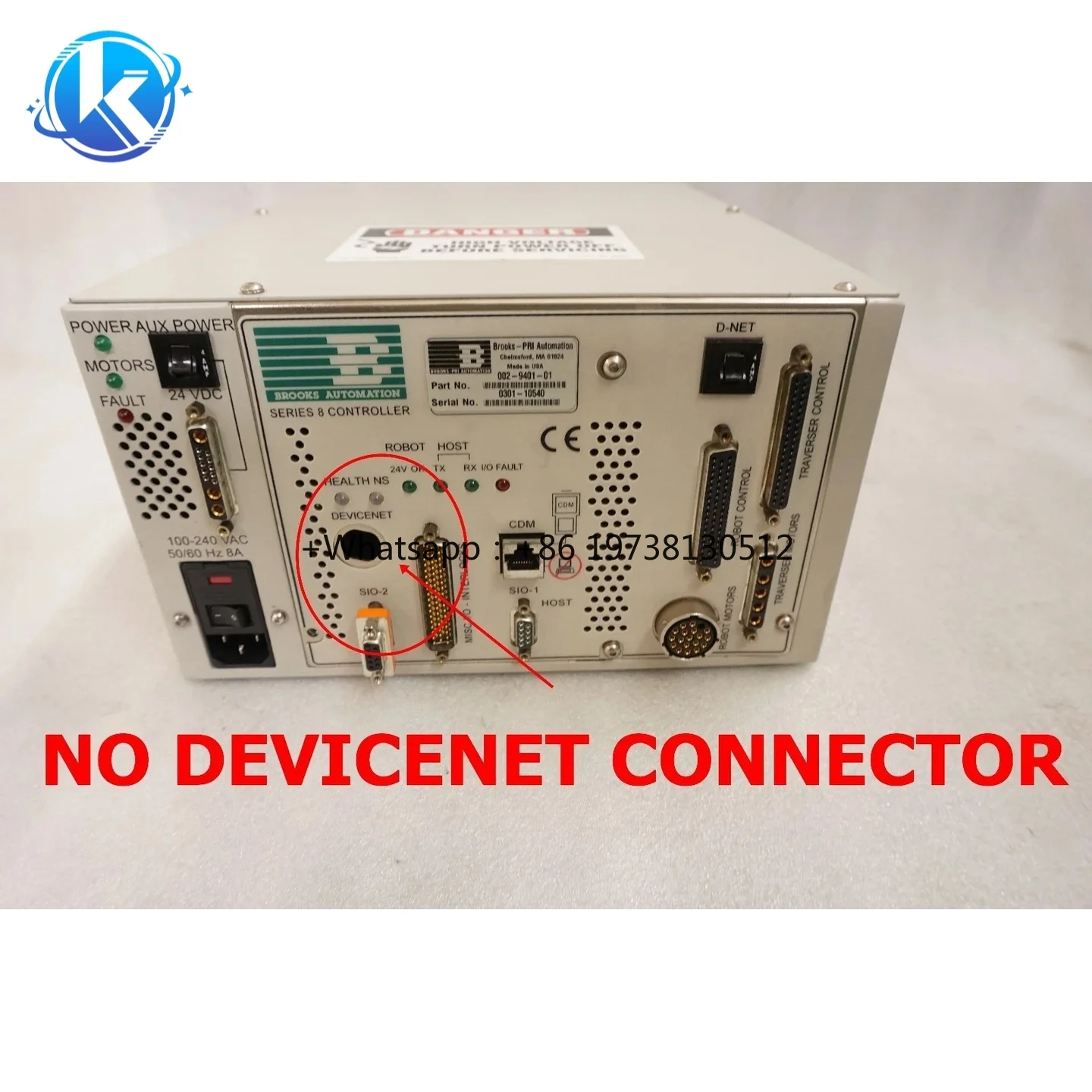 Controlador de Robot Serie 8 ORIGINAL SUPPLY 002-9401-01 # 1 LOC # B205