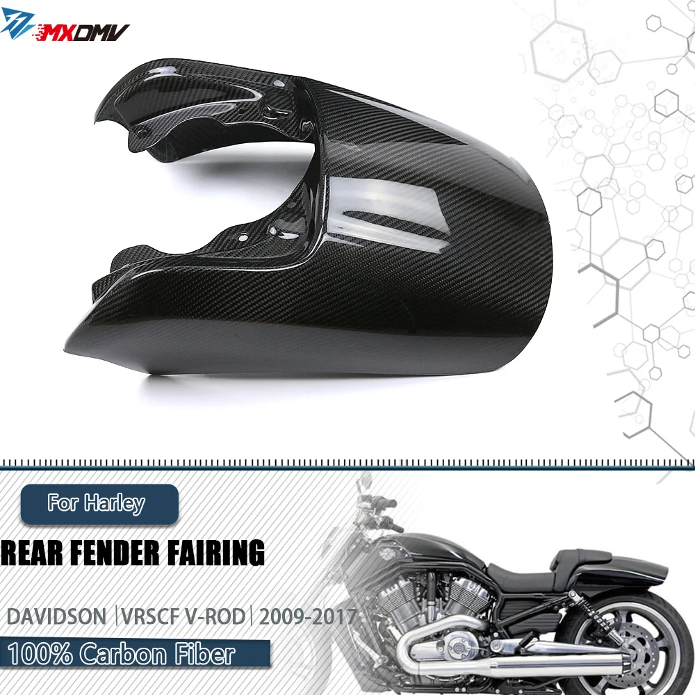 

For Harley Davidson VRSCF V-Rod Muscle 2009-2017 Motorcycle Carbon Fiber Rear Fender Mudguard Cafe Racer Mud Splash