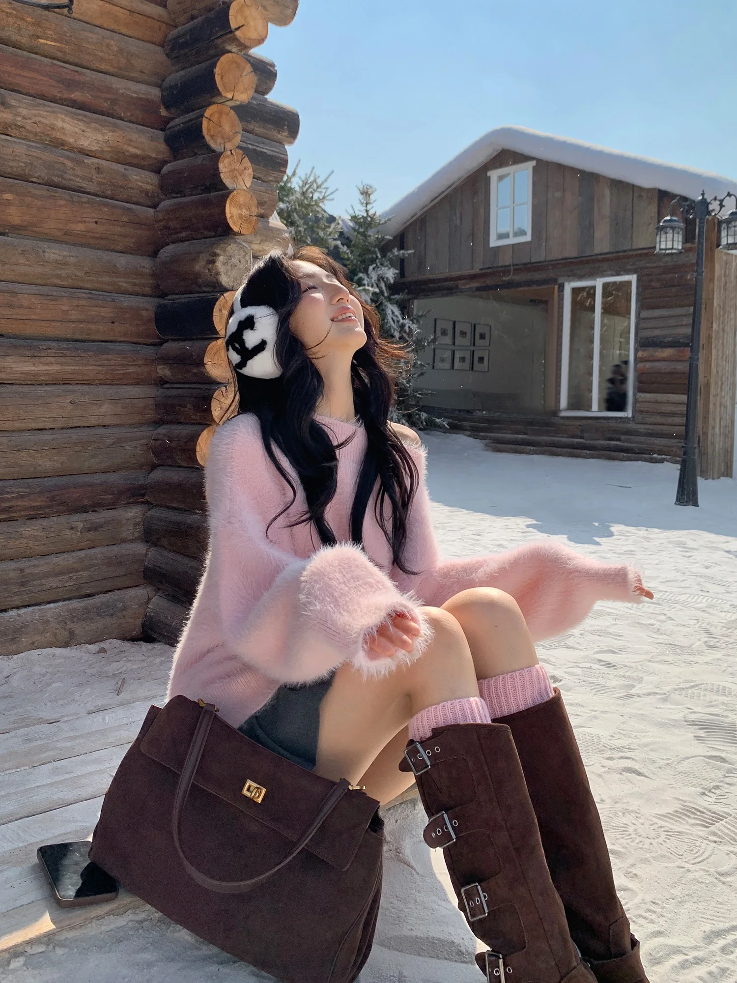 

Ele Off-oulder Knitwear Loose Women's Sle MULVAN 75 Long Sve Faionable Casual Autumn Top Quali Polyester Nylon