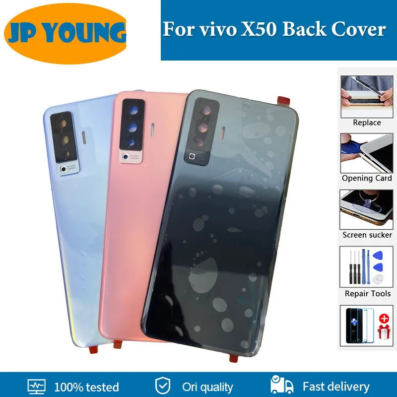 

Original New Back Glass For vivo X50 5G Back Battery Cover V2001A 2005 Rear Case Housing For vivo X50 2004 Back Cover Replace