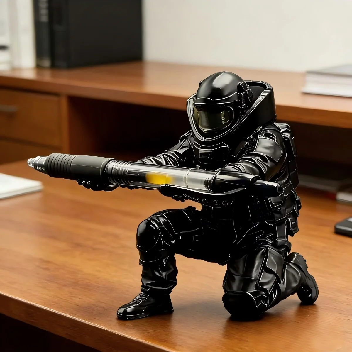 3D Printing Soldier Graphics Ninja Pen Holder Modern Abstract Desktop Ornaments Multi Functional Creative Gift Figurine