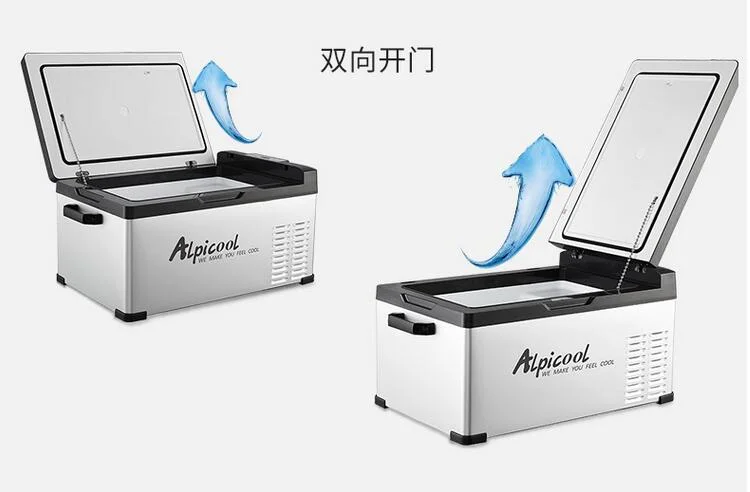Alpicool كبير ضاغط سيارة ثلاجة 40L سيارة المنزل الاستخدام المزدوج عنبر مكتب ثلاجة صغيرة الفريزر التبريد في الهواء الطلق
