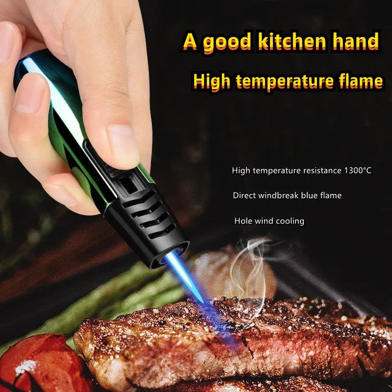Metal Gradual Change Spray Gun Lighter Kitchen Household Small Tools BBQ Outdoor Lighter Practical Gadgets Gifts