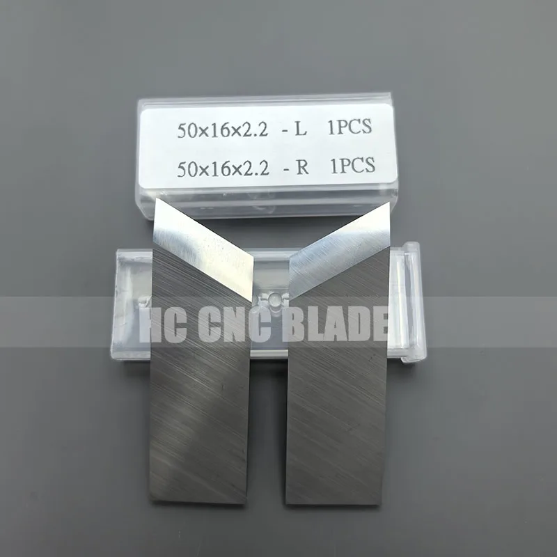 10PCS Tungsten Carbide V Grooving Blade Carton Slotting Blade Gift Box Cardboard V Type Groove Knife Machine Cutter 50x16x2.2mm