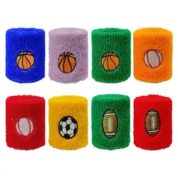 Kids Sports Wristbands Children Wrist Sweatbands Sports Sweatbands For Basketball Baseball Football Soccer Fitness Accessories