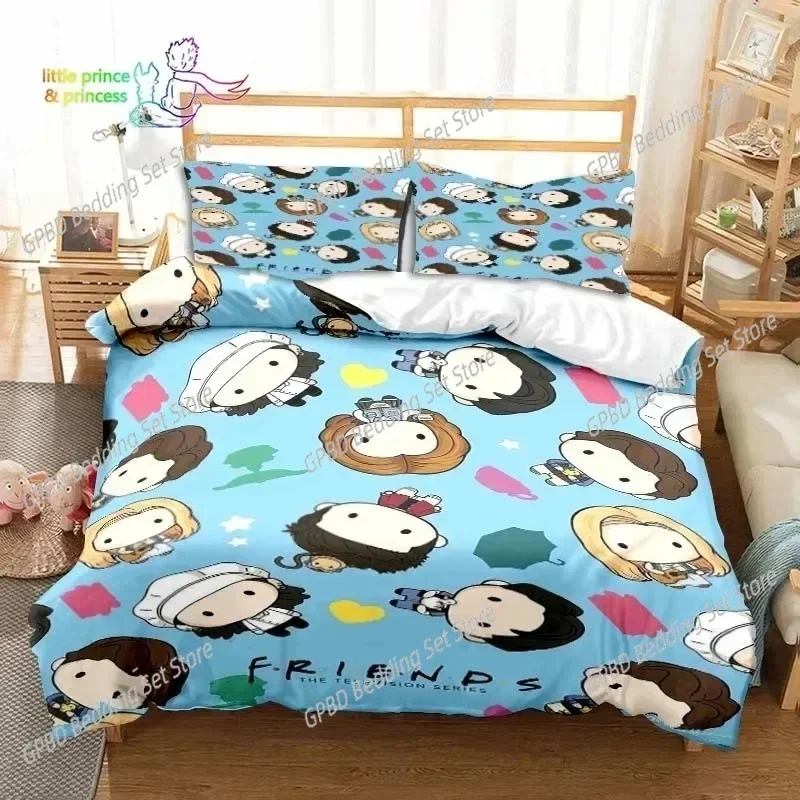 Friends Drama TV Series Bedding Set Single Twin Full Queen King Size Bed Set Adult Kid Bedroom Bedding Gift