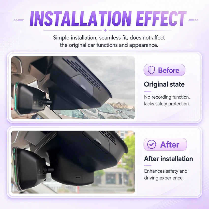4K UHD WIFI Car Dvr For Lynk & Co 05 01 2020~2024 2025, Night Vision Camera, Loop Recording Video Recorder, APP Control DashCam