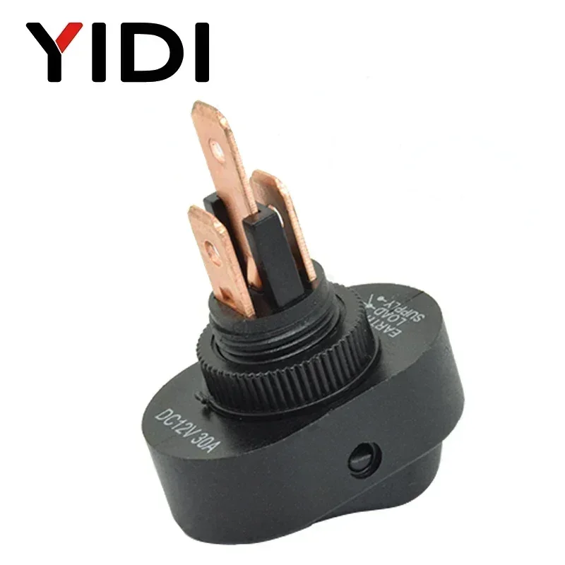 YIDI ASW-20D 30A 12VDC Car Boat Auto Rocker Switch ON OFF with Dot LED Light Illuminated Red Green Blue Yellow Rocker Switch