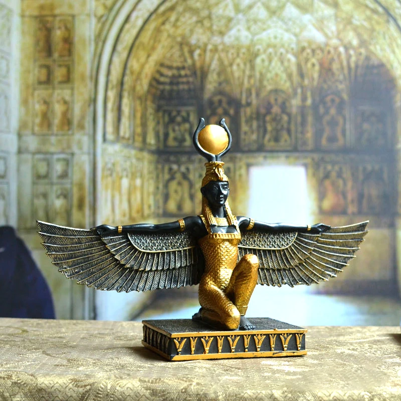 

Resin Ancient Egyptian goddess Statue Model Egyptian Pyramid Tourist Souvenir Home Room Office Desk Decoration Accessories Gifts