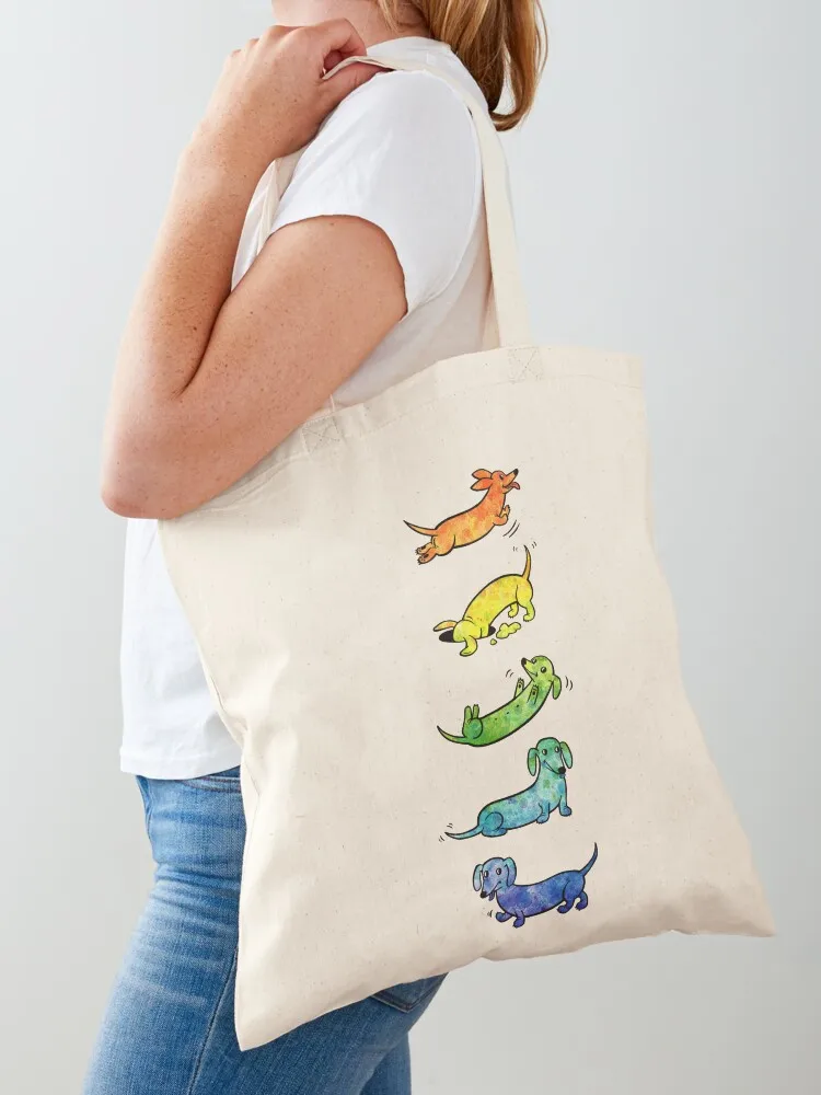 

Watercolor Dachshunds Tote Bag Lady bag Handbags women Cloth bag shopping cart bags