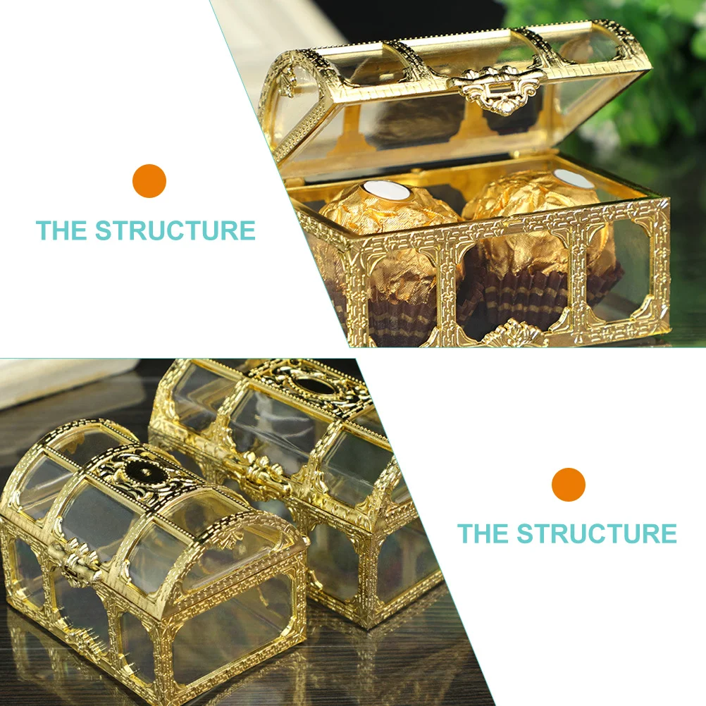 

12pcs 7 Wedding Gift 4x5 2x5 cm Plastic Favor Storage Boxes Containers Candy Boxes For Banquet Parties Storage