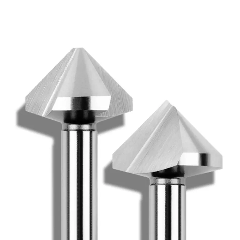 GAMONT Single-Flute/3-Flute High Speed Steel Deburring Countersunk Head Drill Bit Inner Hole 90 Degree Edge Trimmer Tools