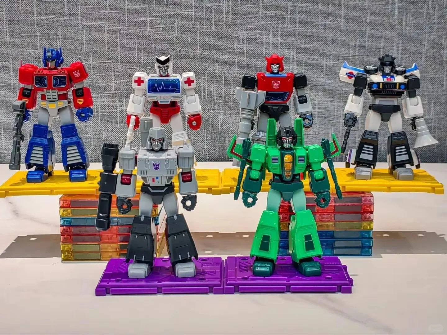 Blokees Block Led Shining Version1-Shine Attack Transformers Optimus Prime Robot juguetes de construcción figuras de acción juguetes regalos