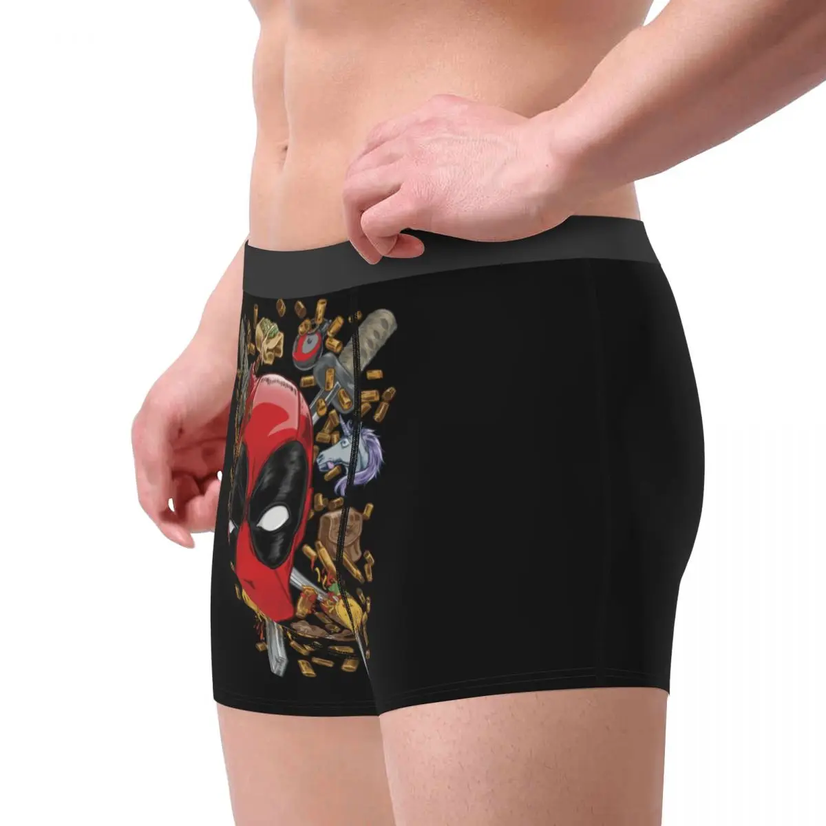 Custom Deadpool Shells And Tacos Collage Boxer Shorts For Men 3D Printed Underwear Panties Briefs Breathable Underpants