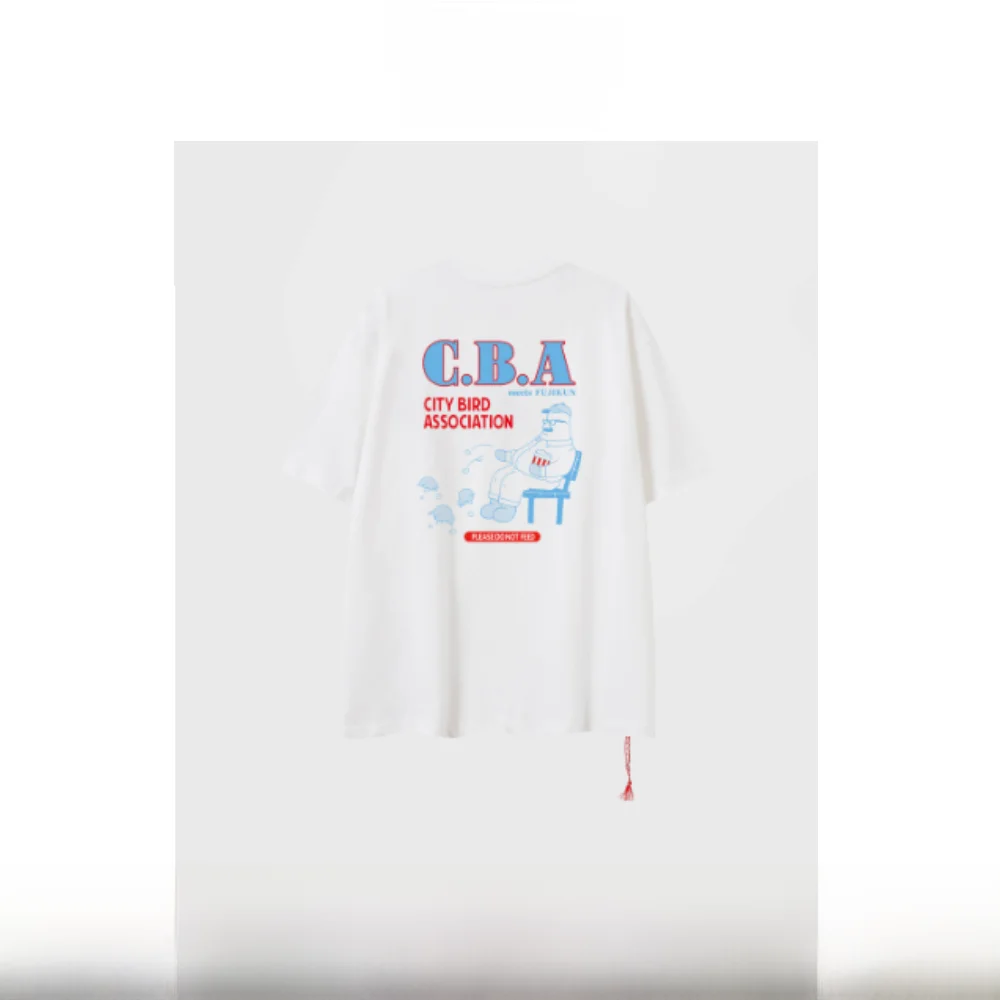 

Свободная круглая футболка Ne ort Sve, тяжелая японская футболка с красной веревкой и принтом, повседневный летний топ для мужчин, большой размер