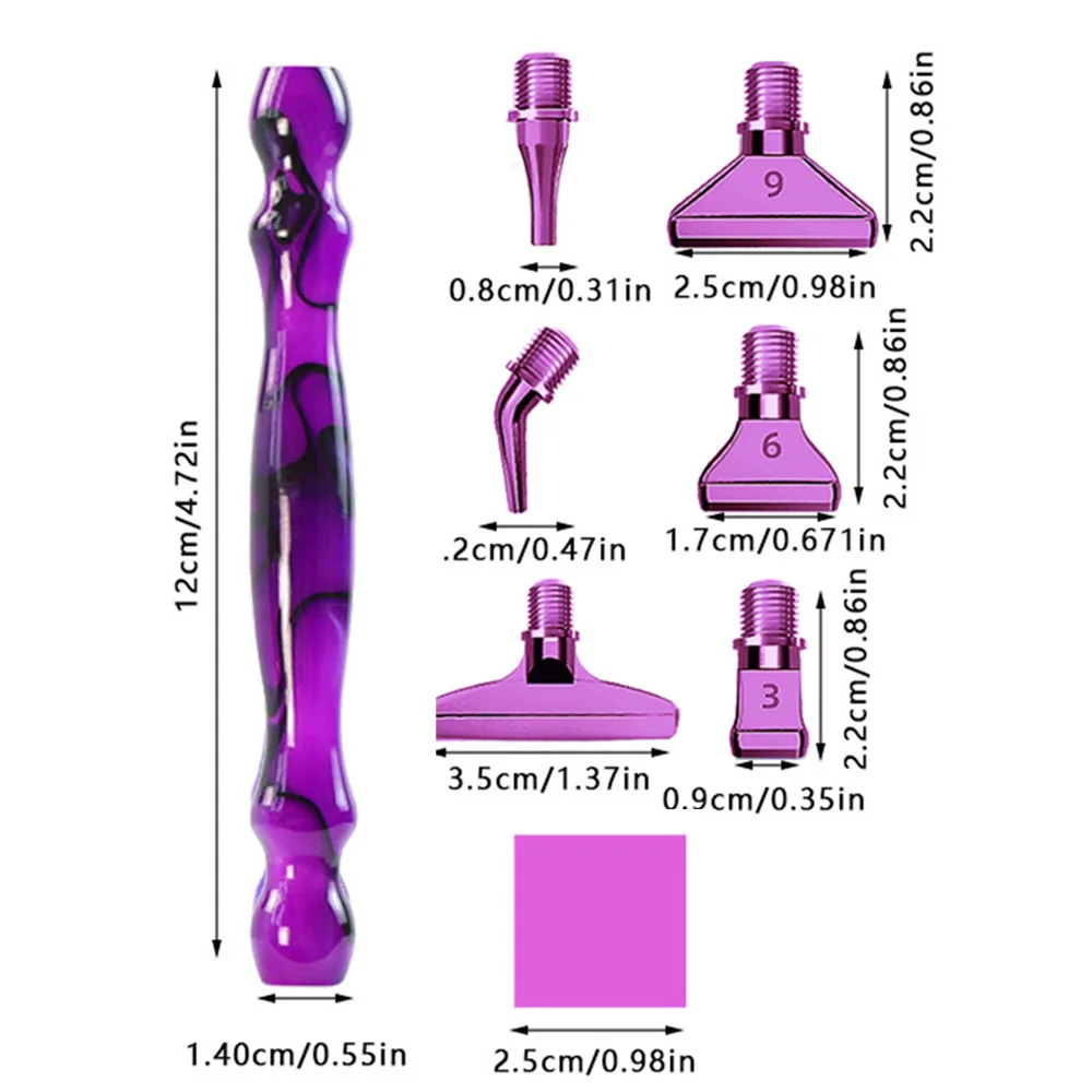 Diamond painting pen accessory tool set, metal stainless steel pen tip, diamond point pen holder kit, accessory tools