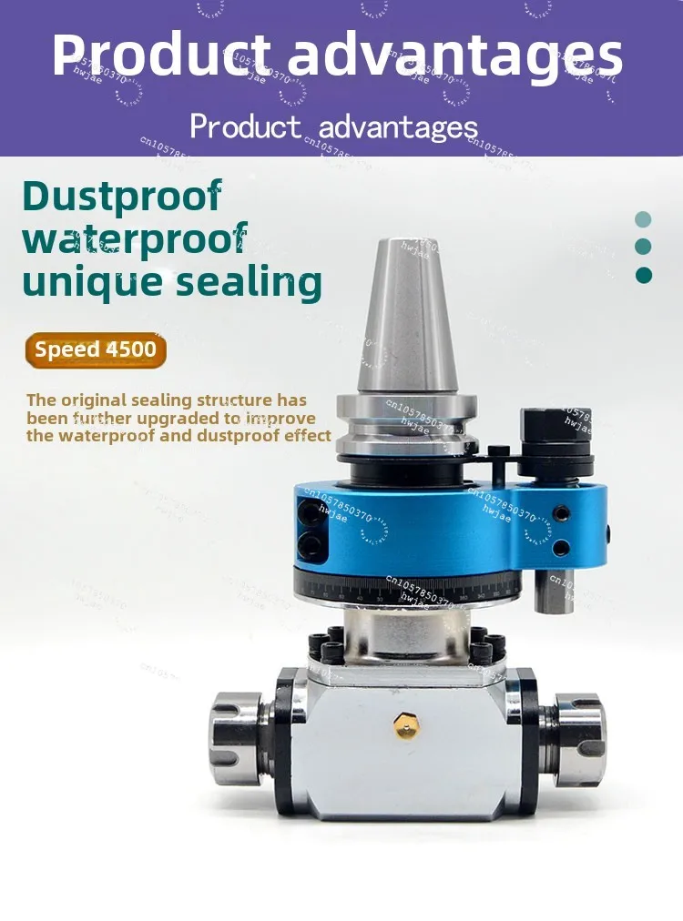 CNC Right Angle Head Side Milling Angle Head BT40 BT50-ER32 90 Degree for Machining Center Machine Tool Accessory
