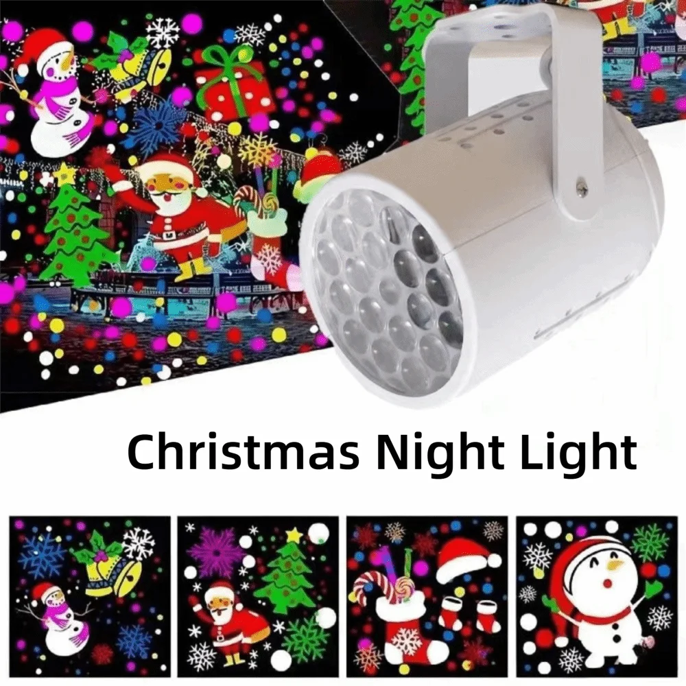 360 Degree Rotating Christmas Projector Light USB Powered Ocean-Themed Ocean LED Projector Dreamy Santa Claus Night Light