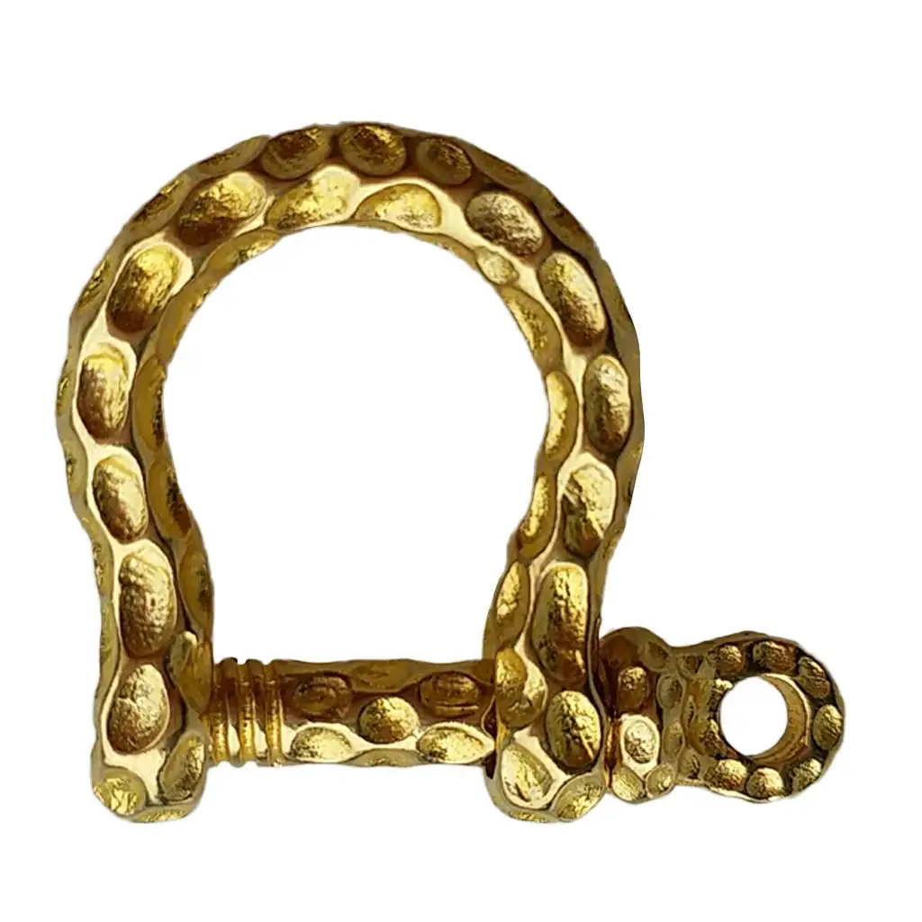 Brass Horseshoe Belt Buckle Gold D Ring Fastener Clip U Shape Shackle for Boat Accessories Parts