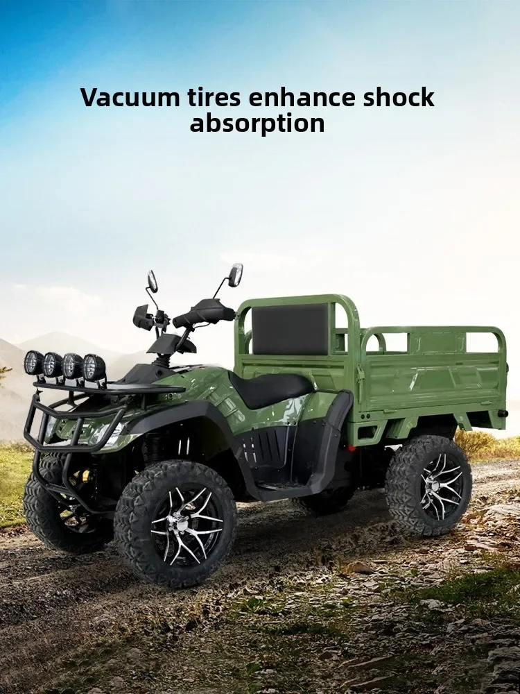 Minibus Farmer Car All Terrain Four-Wheel Electric Vehicle Cargo Off-Road ATV with Bucket Four-Wheel Farm Battery Car