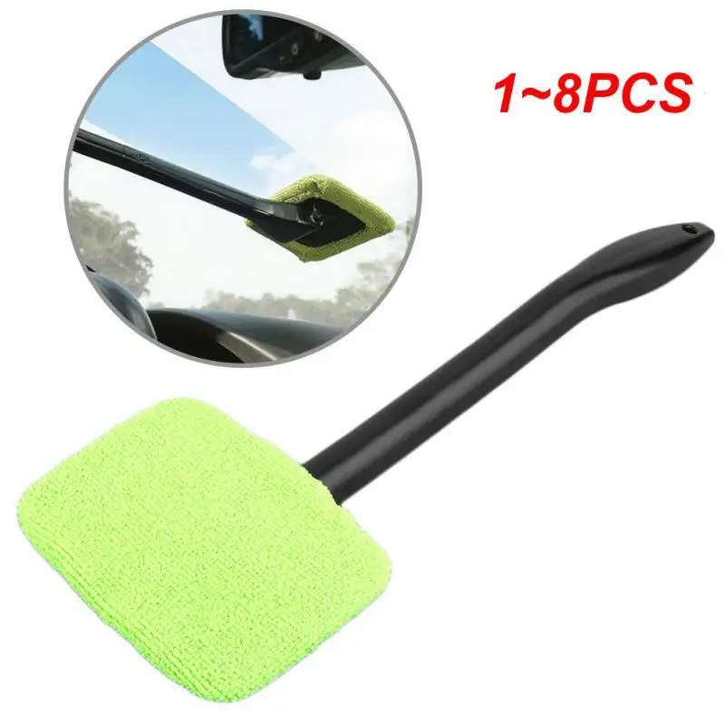 1~8PCS Windshield Cleaner Multipurpose Microfiber Wipe Car Supplies Green Windshield Easy Cleaner Tool Handheld