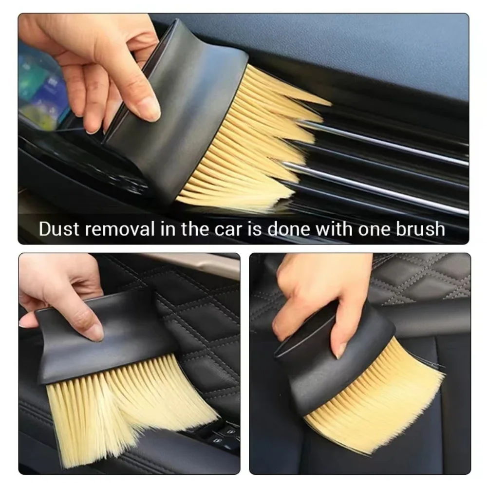 Dust Removal Brush Air Conditioner Outlet Car Wash Artifact Dust Removal Brush Cleaning Tool Soft Brush Car Fine Seams Cleaning