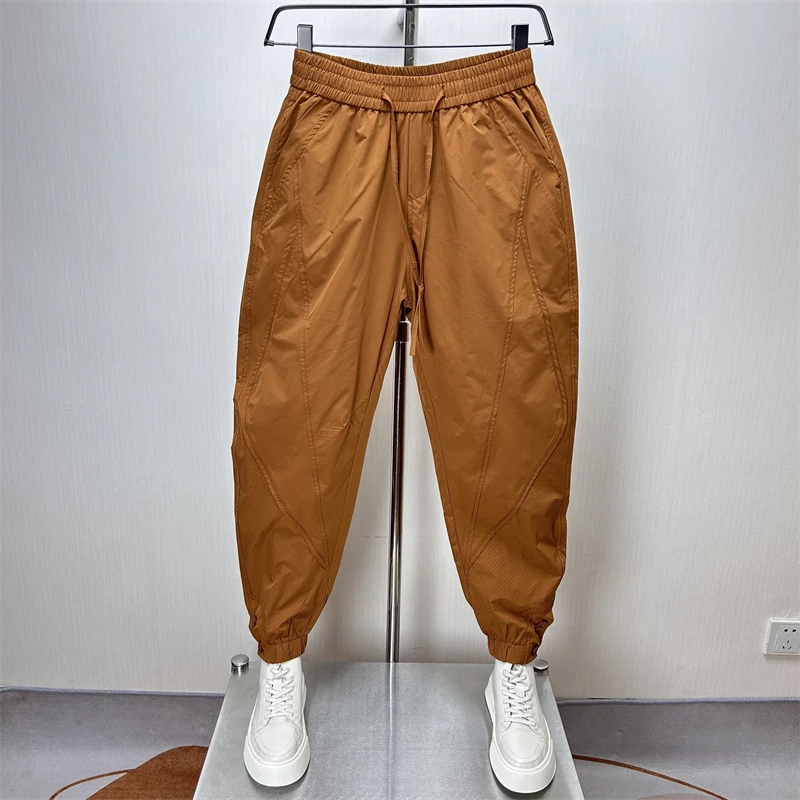 

Men's Summer Thin Casual Pants Loose Workwear Breathable Lightweight Color Harlan Trousers Comfortable Long Pants