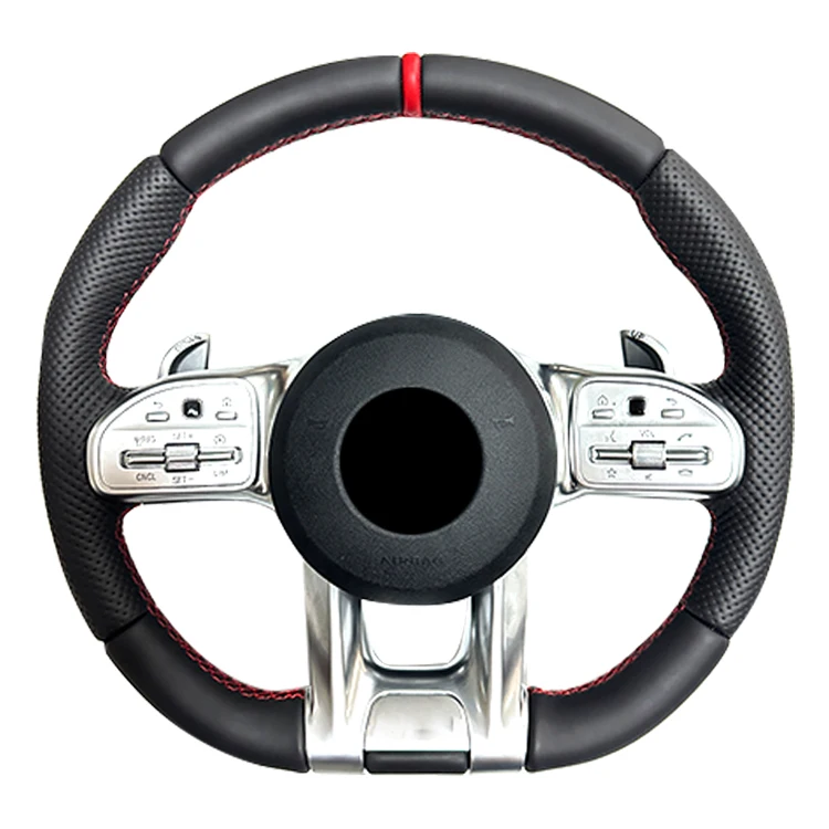

Leather Steering Wheel for Mercedes Benz AMG C63 E63 W213 C43 A45 G63 G500 S63 GLA45 GLS63 Steering Wheel