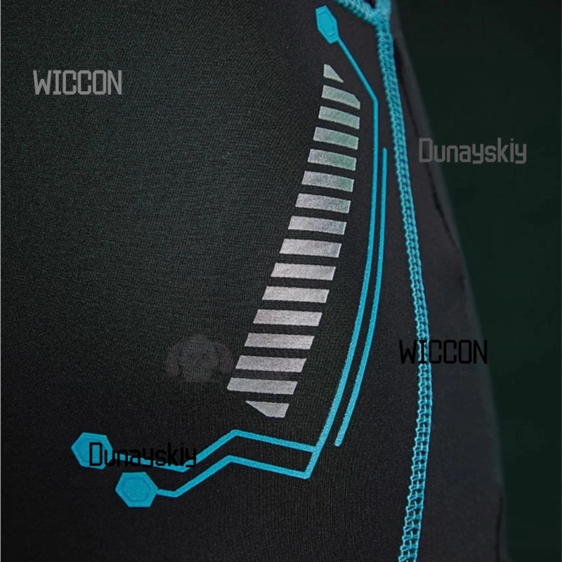 مشتق صوتي مثير تأثيري سايبر نمط ملابس رياضية ضيقة ارتداءها مع مقنعين سترة قصيرة ملابس السباحة الزرقاء Jirai Kei عيد الميلاد #6